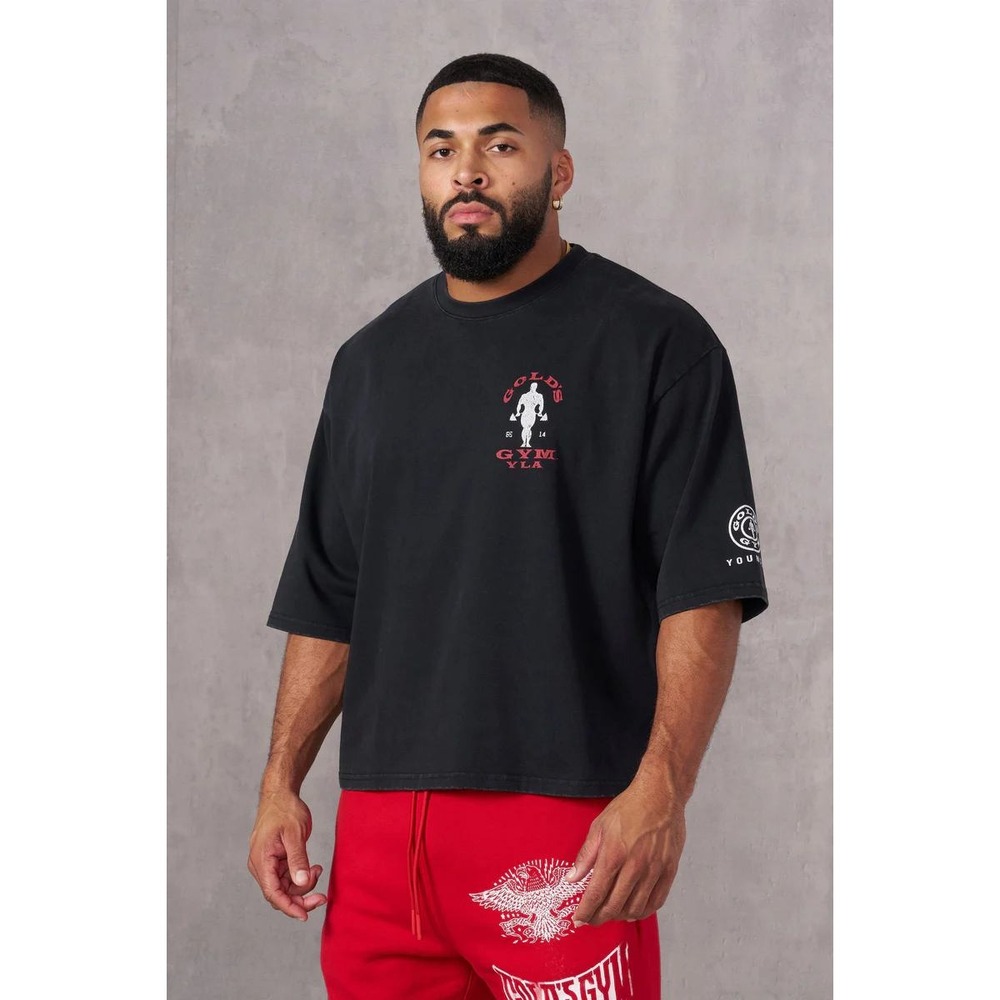 YoungLA Gold's Gym 4002 Pump Cover Tee Black Medium New With Tags